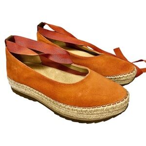 Naturalizer Orange Suede Espadrilles
